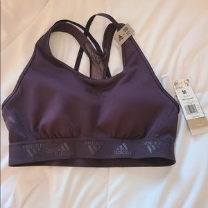 Adidas DRST Glam Sports Bra - Purple - Size M